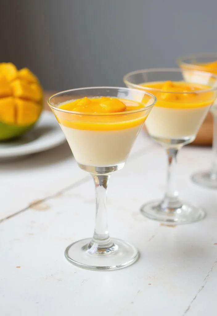 12 Mango Dessert Recipes Sweet and Refreshing - 5. Mango Panna Cotta