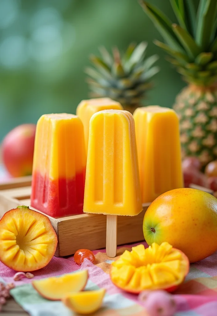 12 Mango Dessert Recipes Sweet and Refreshing - 7. Mango Popsicles