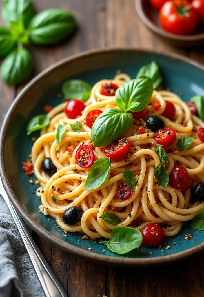12 Mediterranean Vegan Recipes Bright and Healthy - 8. Vegan Mediterranean Pasta