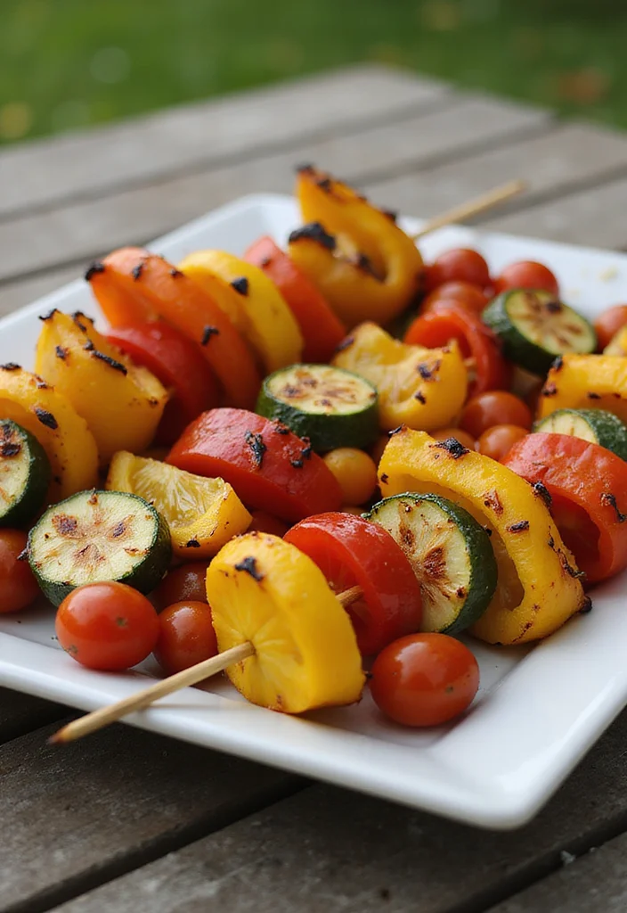 12 Mediterranean Vegan Recipes Bright and Healthy - 9. Grilled Vegetable Skewers
