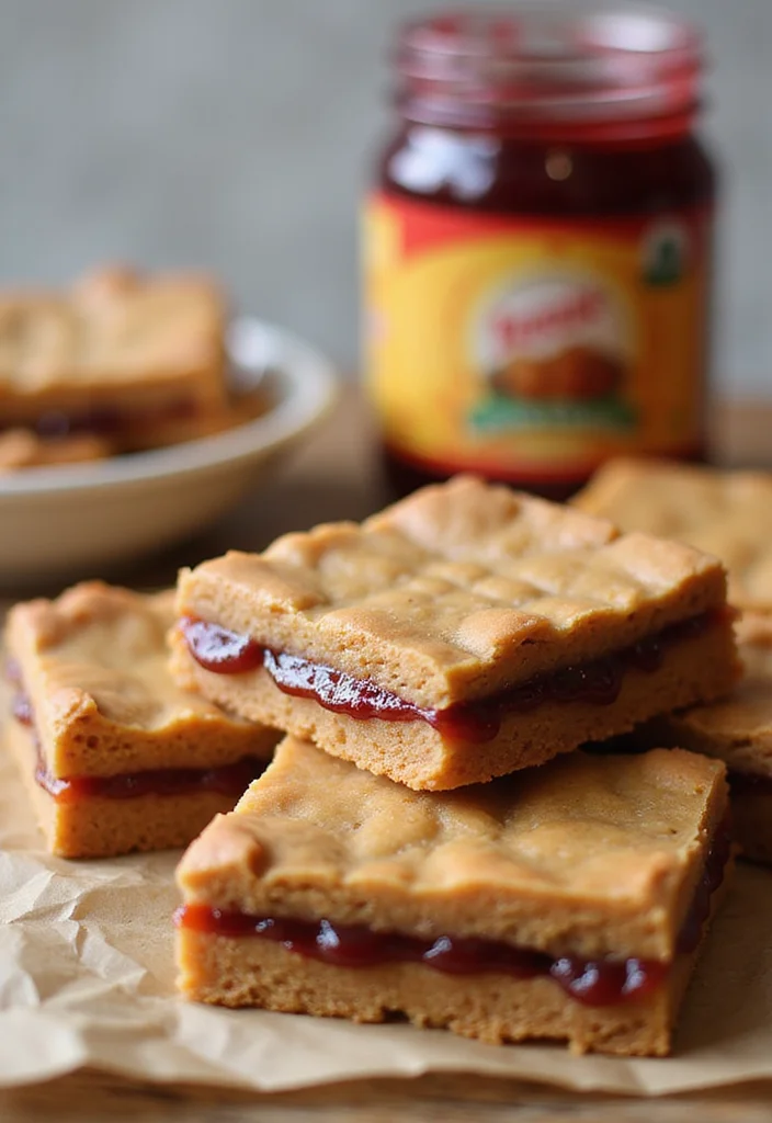 12 Peanut Butter Dessert Recipes for Quick Cravings - 8. Peanut Butter and Jelly Bars