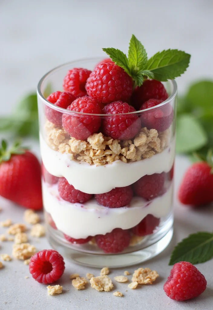 12 Raspberry Dessert Recipes Bright and Juicy - 4. Raspberry Yogurt Parfait