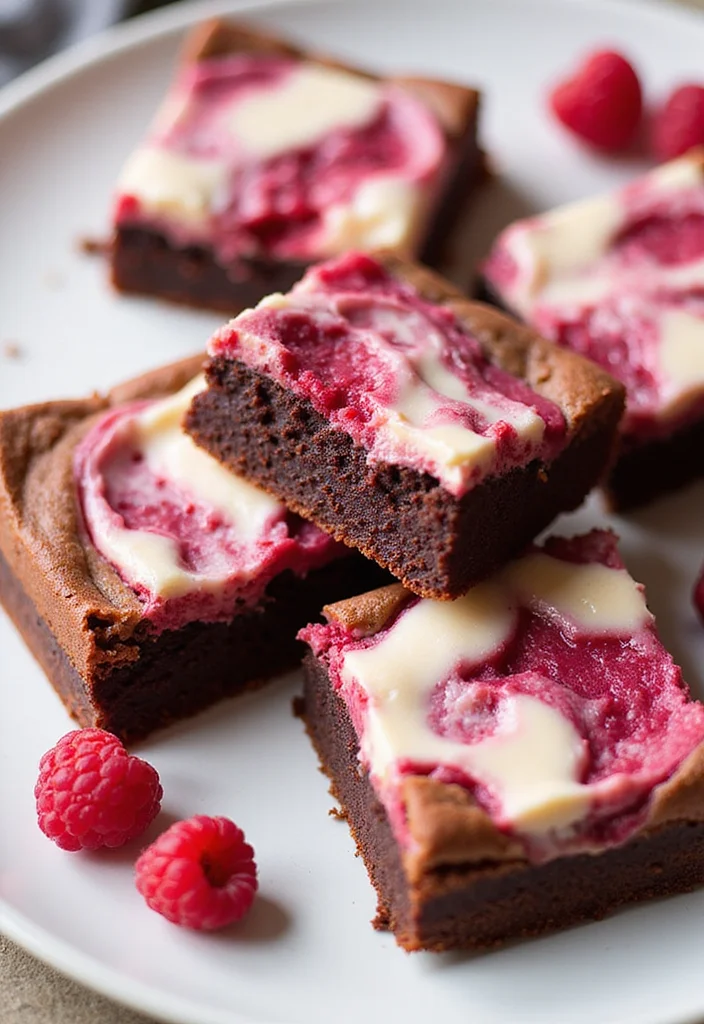 12 Raspberry Dessert Recipes Bright and Juicy - 8. Raspberry Cream Cheese Brownies