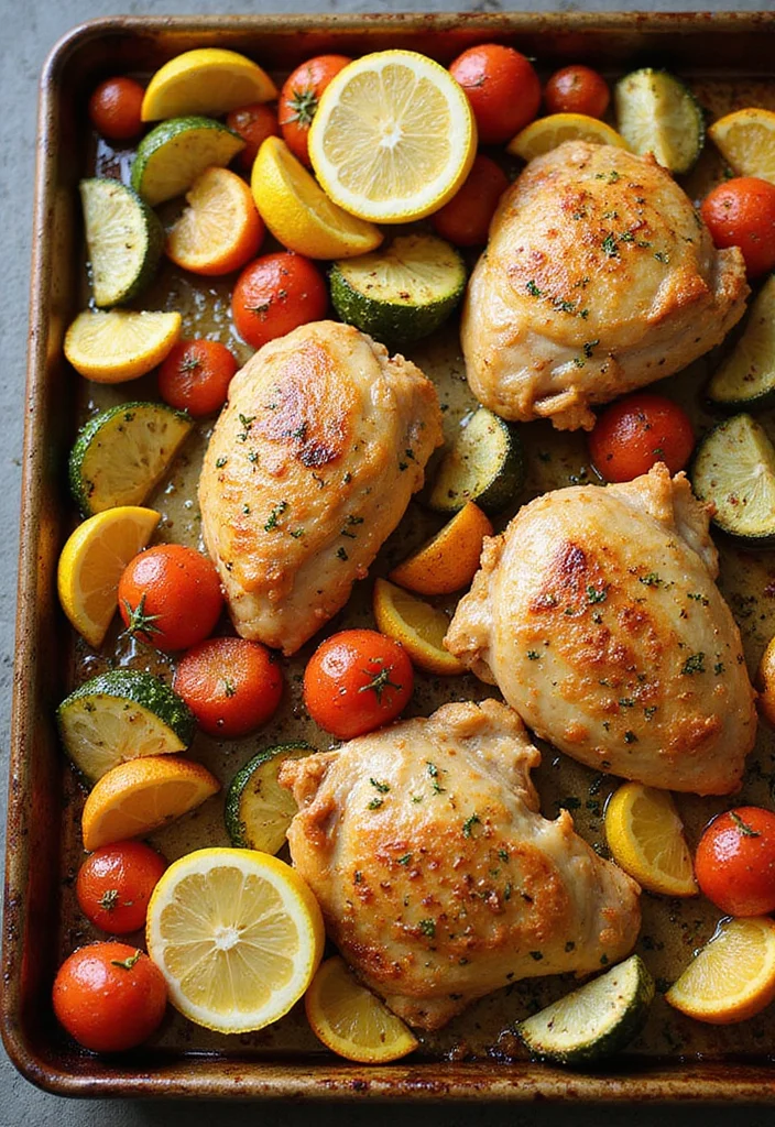 12 Savory Dinner Recipes for Every Night - 2. One-Pan Lemon Garlic Chicken and Vegetables
