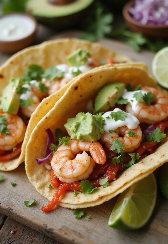 12 Savory Dinner Recipes for Every Night - 4. Sheet Pan Shrimp Tacos with Avocado Cream