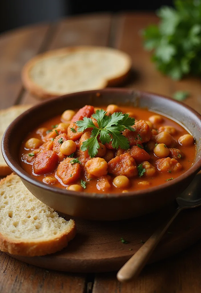 12 Tomato Dinner Recipes Fresh and Satisfying - 6. Spicy Tomato and Chickpea Stew