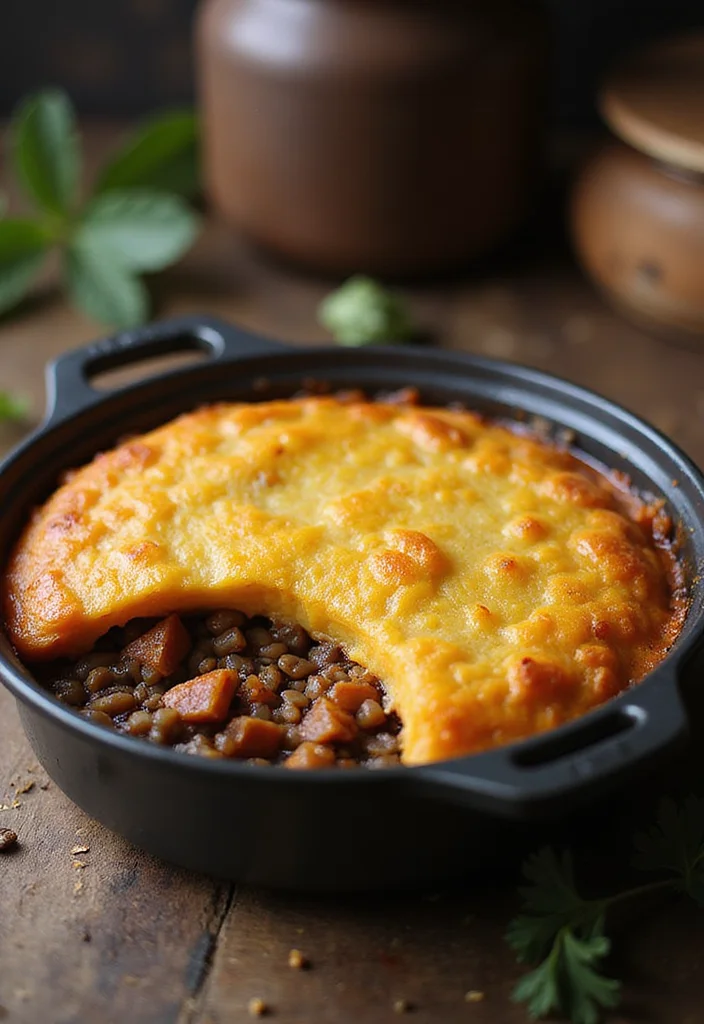 12 Vegan Casserole Recipes for Cozy Comfort - 8. Lentil and Sweet Potato Shepherd's Pie