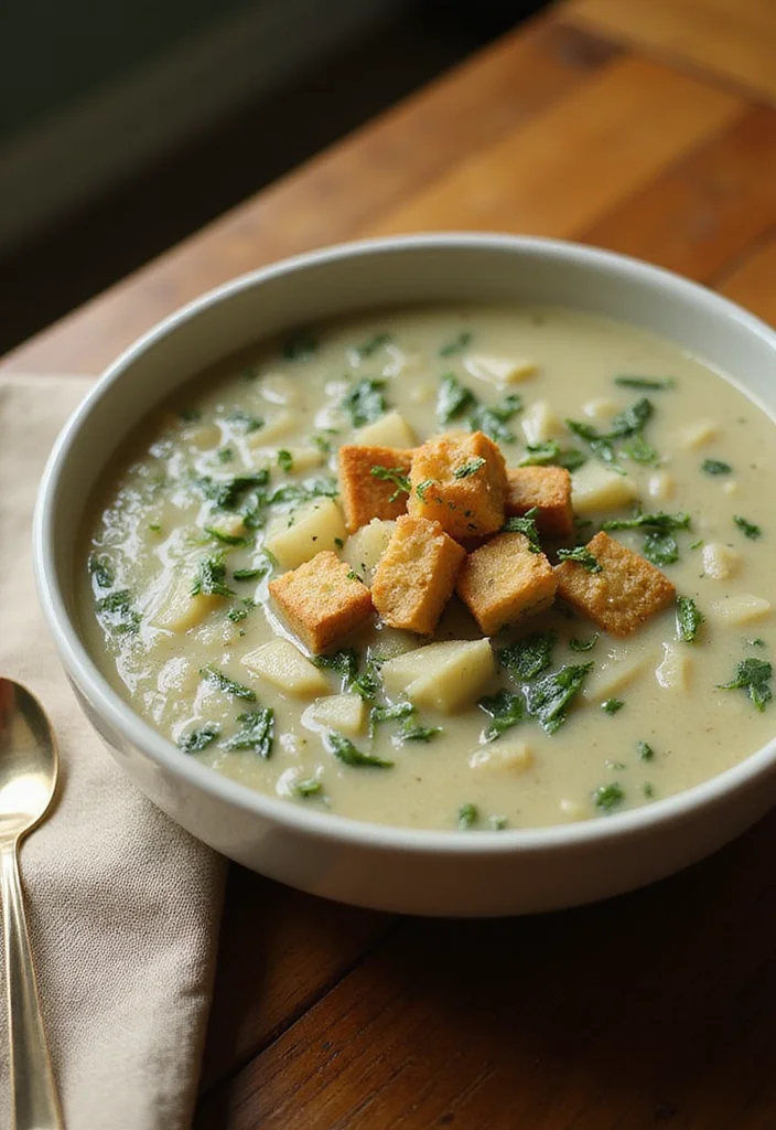 12 Vegan Soup Recipes Warm and Nourishing - 10. Creamy Spinach and Potato Soup