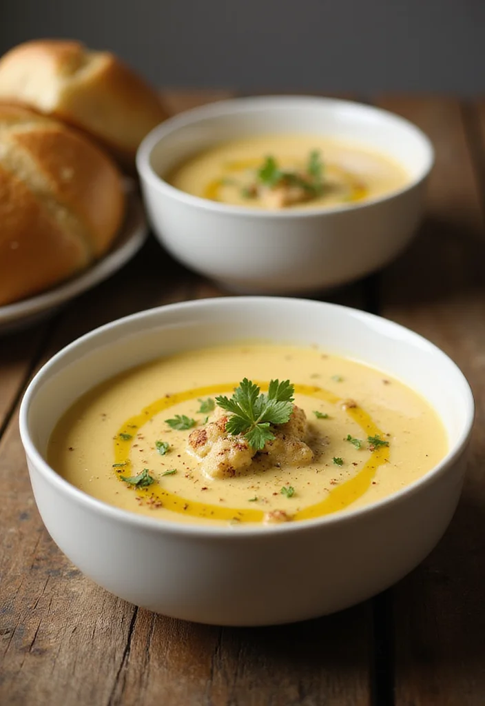 12 Vegan Soup Recipes Warm and Nourishing - 6. Roasted Cauliflower Soup